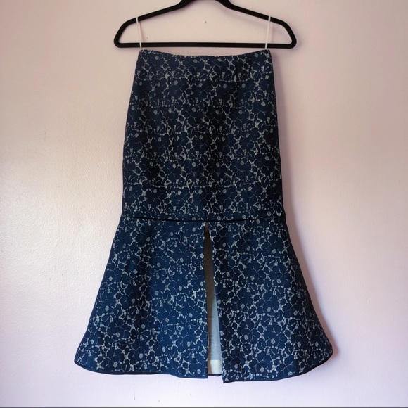 Keepsake Midnight Lace Midi Mermaid Skirt - Picture 3 of 5
